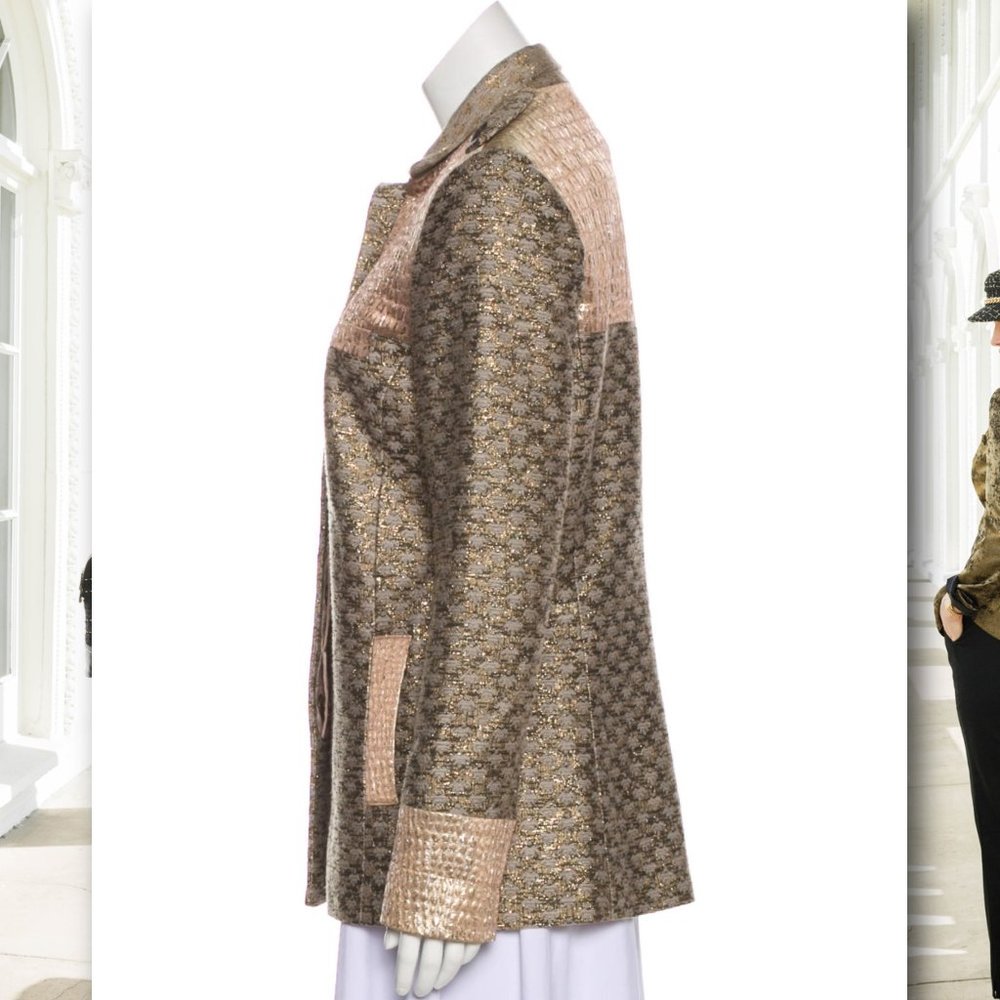 MATTHEW WILLIAMSON Printed Button-Up Blazer - Picture 6 of 7